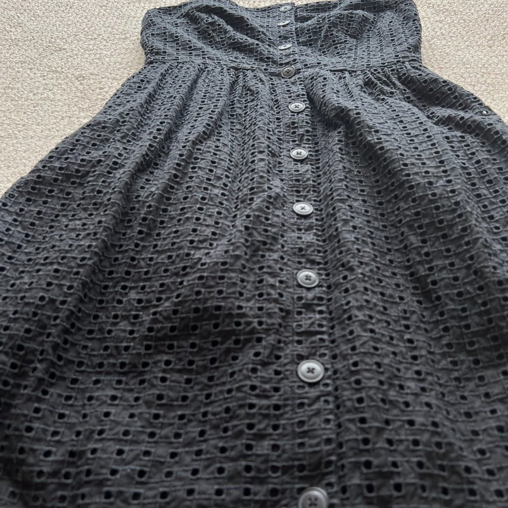 J. Crew Black Eyelet Midi Dress - Picture 5 of 6